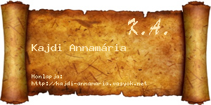 Kajdi Annamária névjegykártya