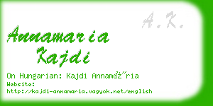 annamaria kajdi business card